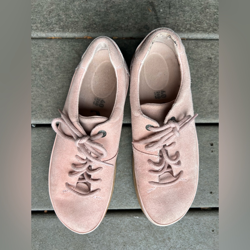 Birkenstock Women's Pink Suede Sneakers